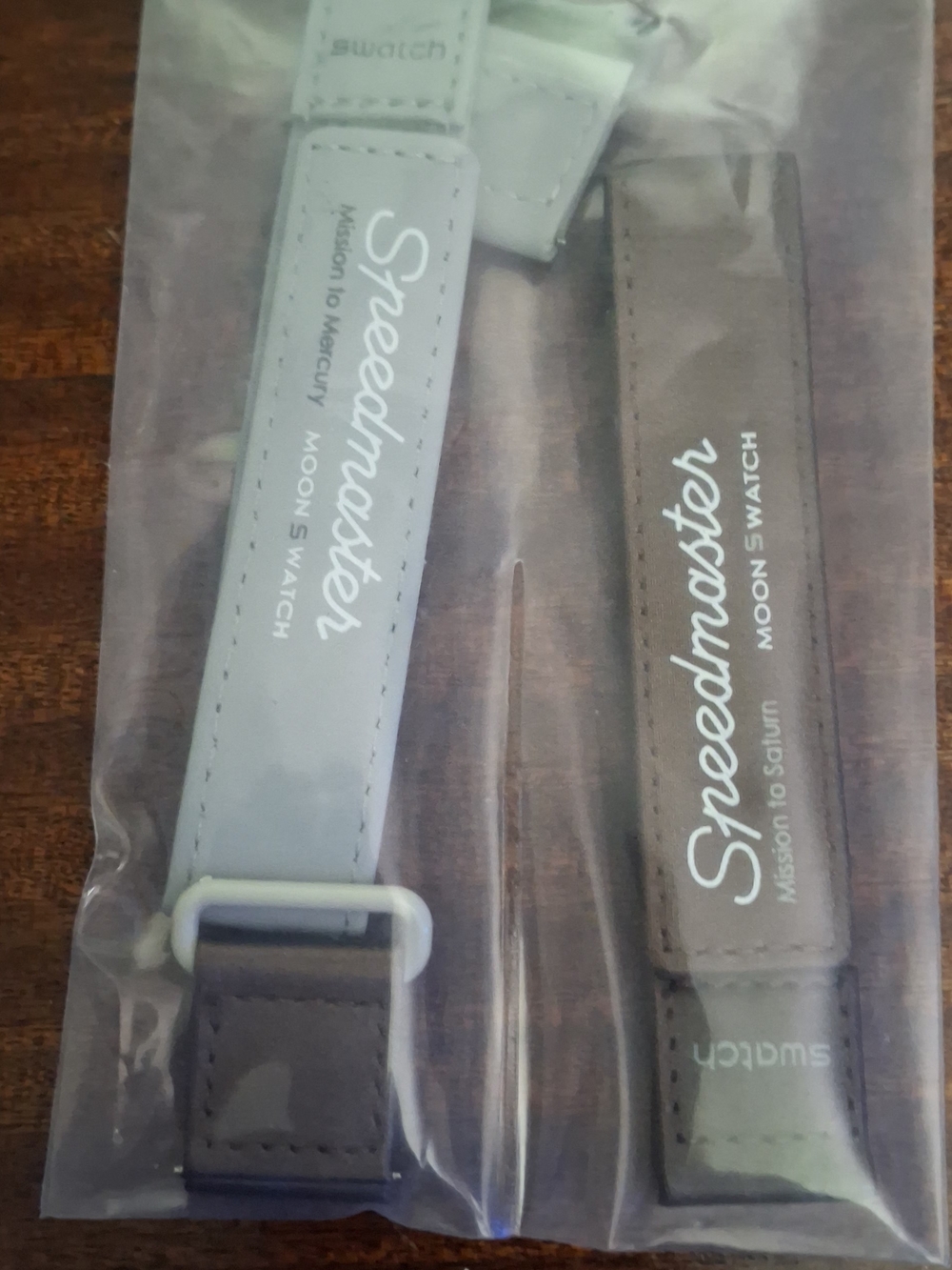 Swatch Speedmaster Replacement Straps in White and Brown